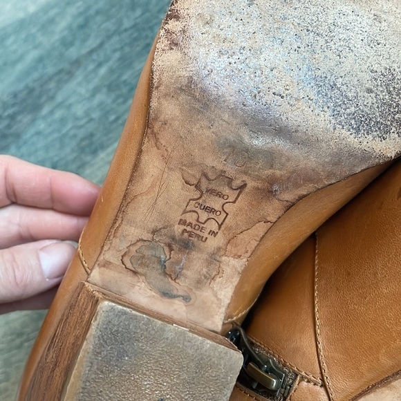 Fortress Of Inca Anthropologie Leather Western Ankle Booties - Picture 12 of 14